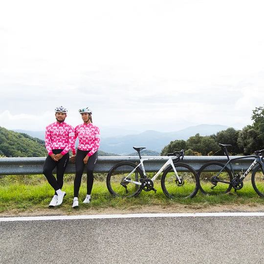 Cycling Royal Pink Jersey – Long Sleeve Pro Fit High Performance | Nomad Vélo