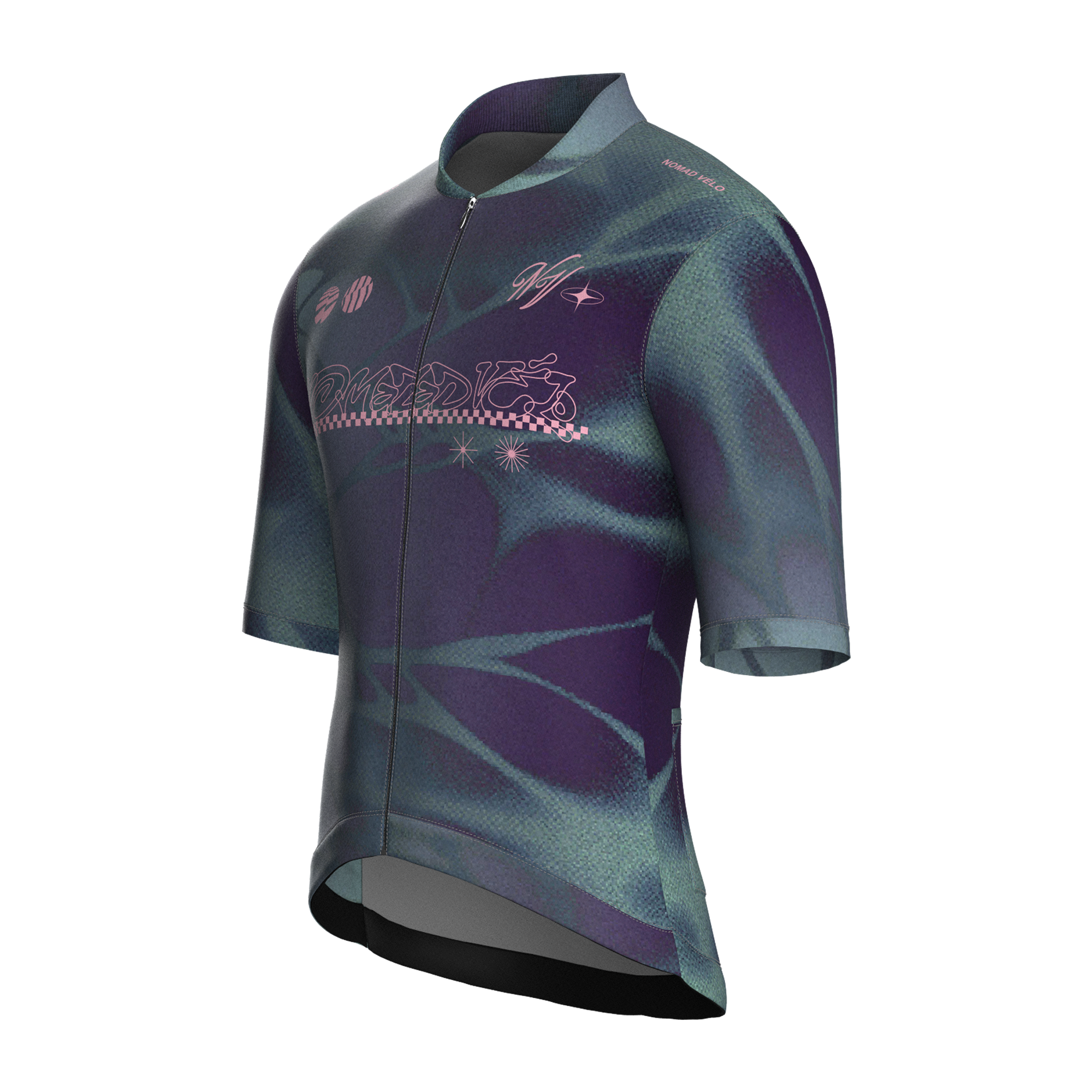 Spider Blue Short Sleeve Jersey | Nomad Vélo