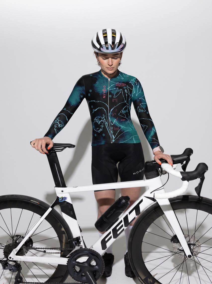Bloom Viridian Jersey – Cycling Long Sleeve Race Fit