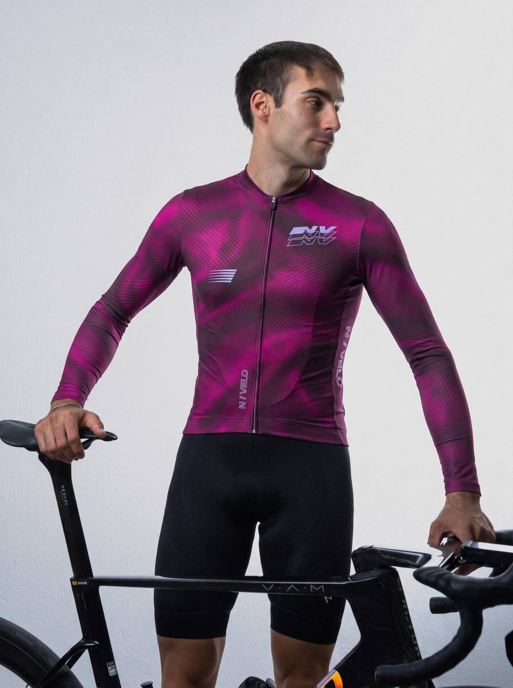 Mirage Magenta Jersey – Cycling Long Sleeve Race Fit