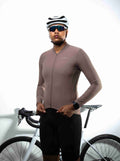 Pure Brown Jersey – Cycling Long Sleeve Race Fit