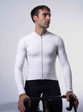 Pure White Jersey – Cycling Long Sleeve Race Fit