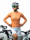 Pure Orange Jersey – Cycling Long Sleeve Race Fit