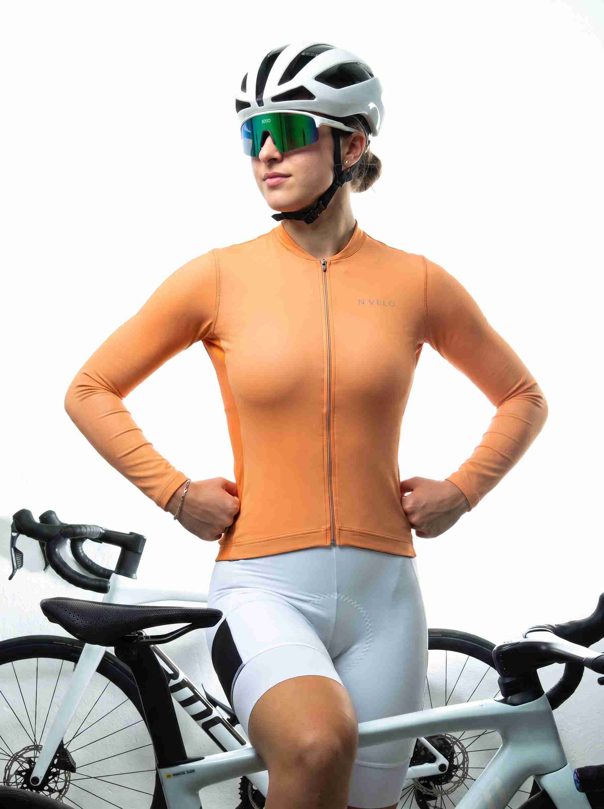 Pure Orange Jersey – Cycling Long Sleeve Race Fit