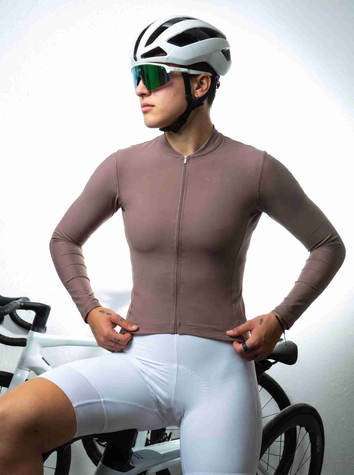 Pure Brown Jersey – Cycling Long Sleeve Race Fit
