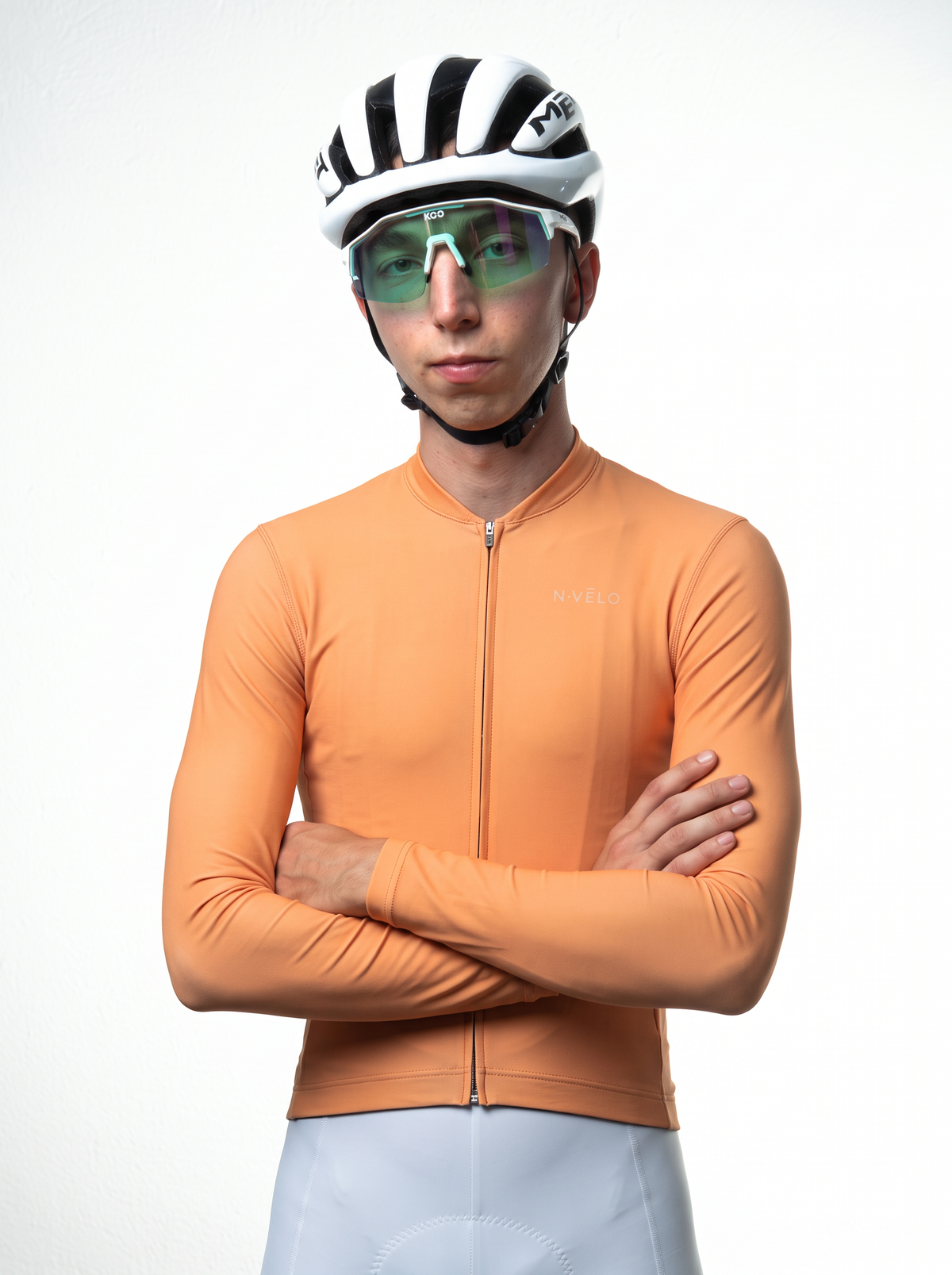 Pure Orange Jersey – Cycling Long Sleeve Race Fit