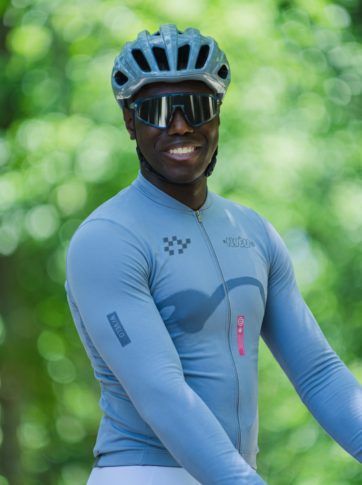 Haze Denim Jersey – Cycling Long Sleeve Race Fit